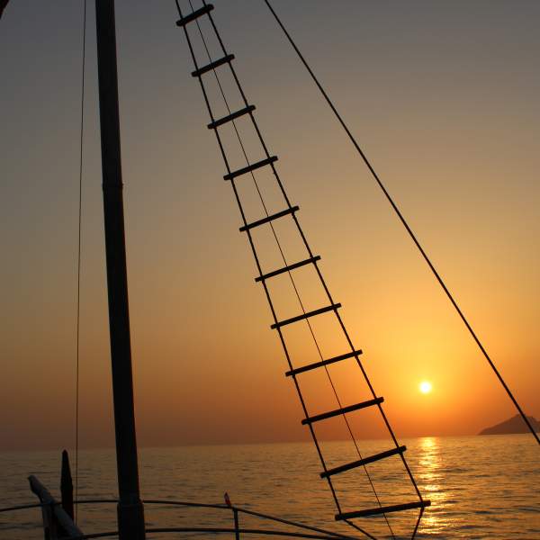 Depuis le sun deck les couchers de soleil sont sublimes