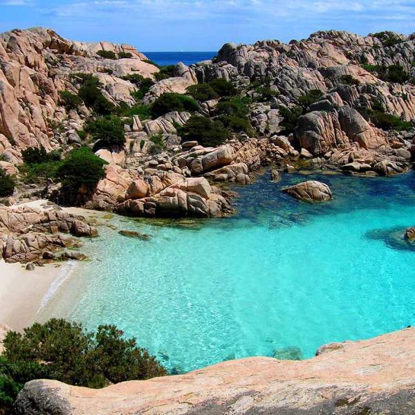 La plage de Coticcio sur l'Île de Caprera