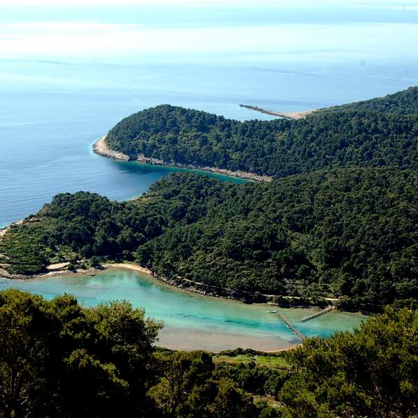 Mljet et son lac d'eau salé