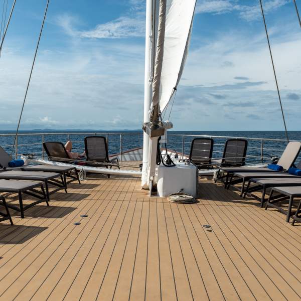 Un sun deck idéal pour observer la côte !