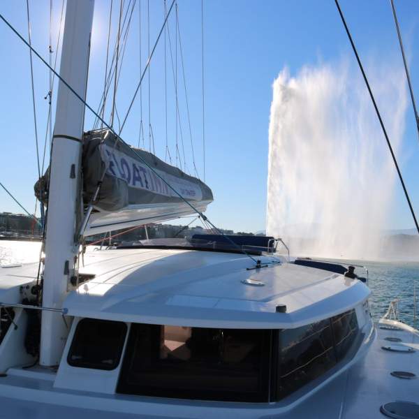 Vue privilégiée sur le jet d'eau de Genève