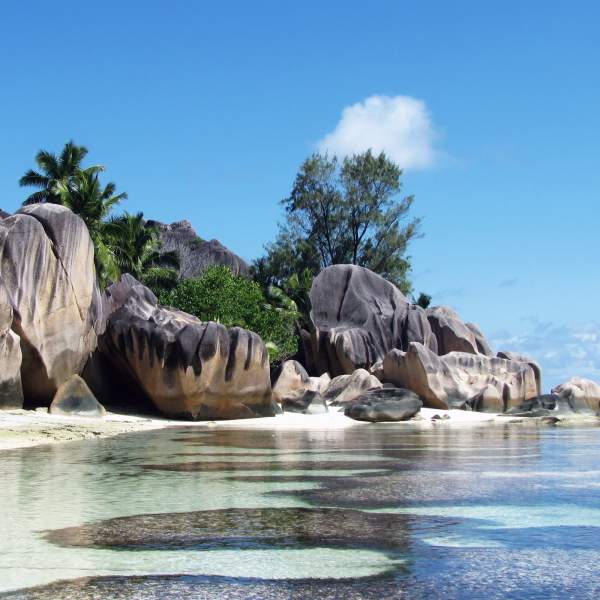 La plage d'Anse Source d'Argent