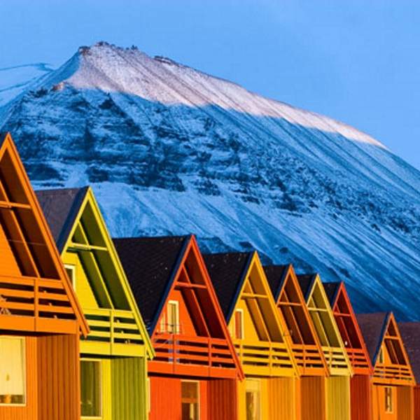 Les maisons colorées de Longyearbyen