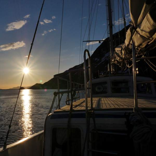 Un joli coucher de soleil depuis le pont