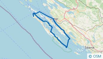 Itinéraire de Zadar vers les Kornati