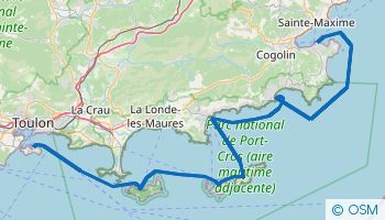Itinéraire de croisière au départ de Saint-Mandrier