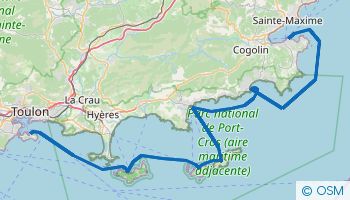 Itinéraire de croisière au départ de Saint-Mandrier