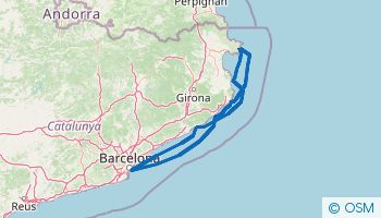 Itinéraire de navigation au départ de Barcelone